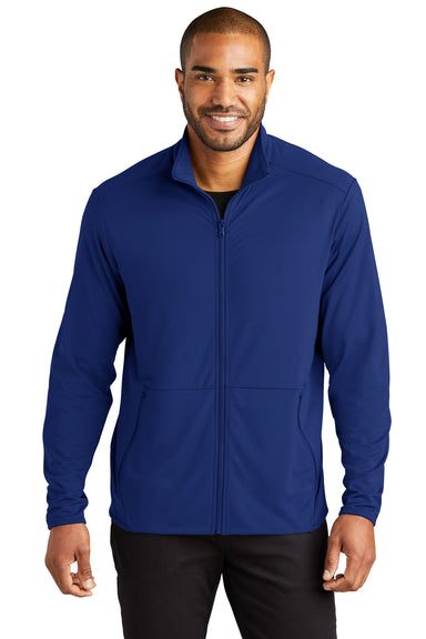 Port Authority K595 Mens Accord Stretch Fleece Full Zip Jacket Royal Blue Front