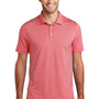 Port Authority Mens Gingham Moisture Wicking Short Sleeve Polo Shirt - Rich Red/White