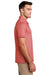 Port Authority Mens Gingham Short Sleeve Polo Shirt Rich Red/White Side