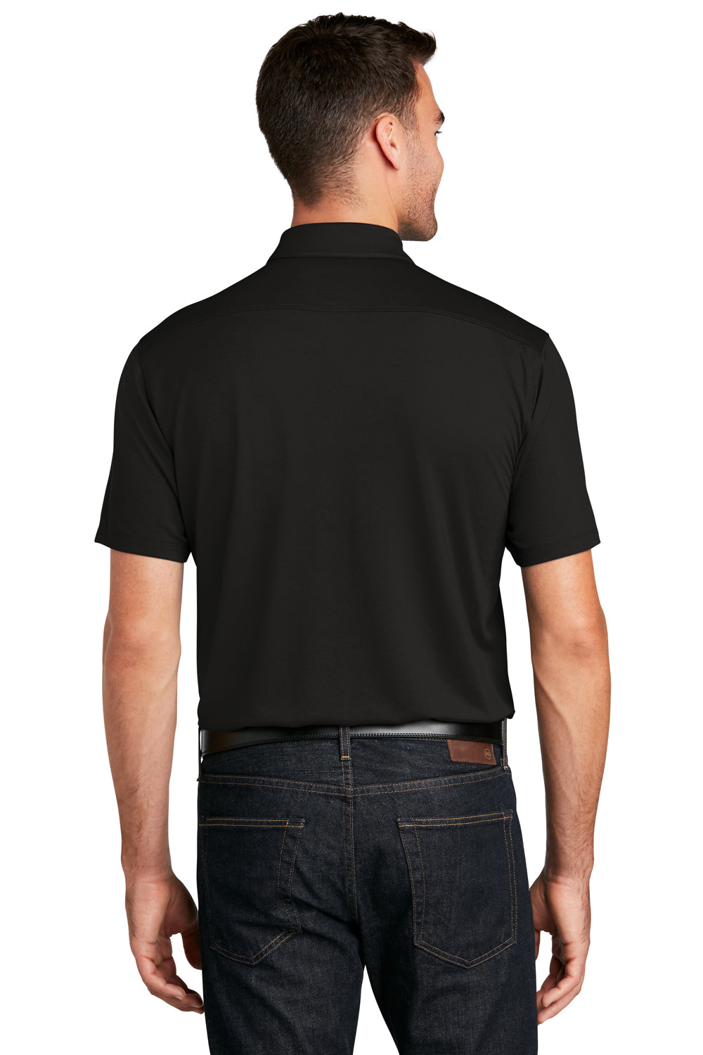 Port Authority Mens Choice Short Sleeve Polo Shirt Black Side