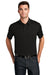 Port Authority Mens Choice Short Sleeve Polo Shirt Black Front