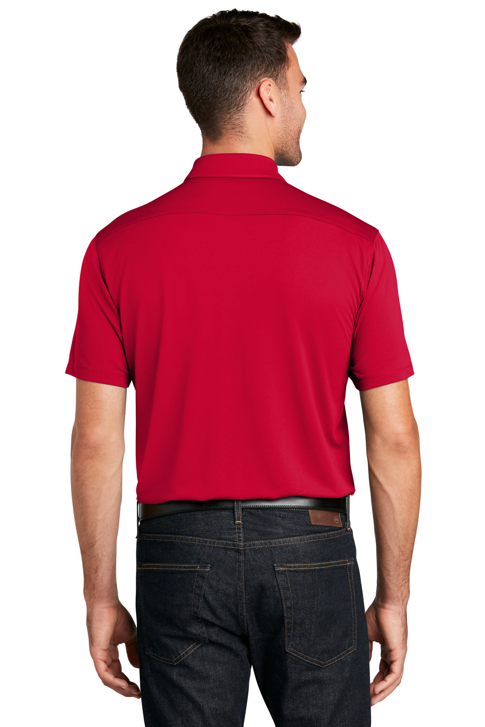 Port Authority Mens Choice Short Sleeve Polo Shirt Rich Red Side