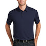Port Authority Mens Moisture Wicking Short Sleeve Polo Shirt - True Navy Blue