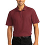 Port Authority Mens React SuperPro Snag Resistant Short Sleeve Polo Shirt - Burgundy
