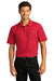Port Authority Mens SuperPro React Short Sleeve Polo Shirt Rich Red Front