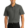 Port Authority Mens React SuperPro Snag Resistant Short Sleeve Polo Shirt - Storm Grey