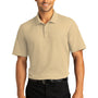 Port Authority Mens React SuperPro Snag Resistant Short Sleeve Polo Shirt - Wheat