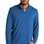 Port Authority Mens Microterry Snag Resistant 1/4 Zip Sweatshirt - Aegean Blue