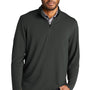 Port Authority Mens Microterry Snag Resistant 1/4 Zip Sweatshirt - Charcoal Grey