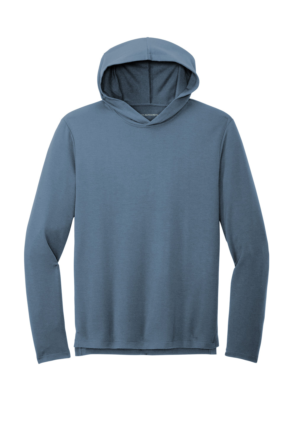 Port Authority K826 Mens Microterry Hooded Sweatshirt Hoodie Dusk Blue Flat Front