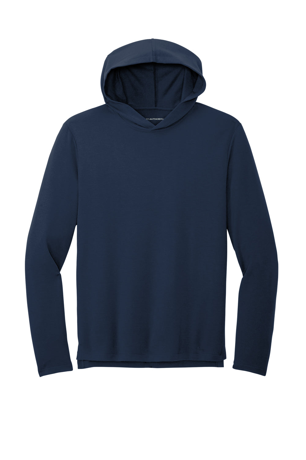 Port Authority K826 Mens Microterry Hooded Sweatshirt Hoodie River Navy Blue Flat Front