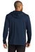 Port Authority K826 Mens Microterry Hooded Sweatshirt Hoodie River Navy Blue Back