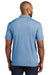 Port Authority Mens Fine Pique Short Sleeve Polo Shirt Heather Aegean Blue Back