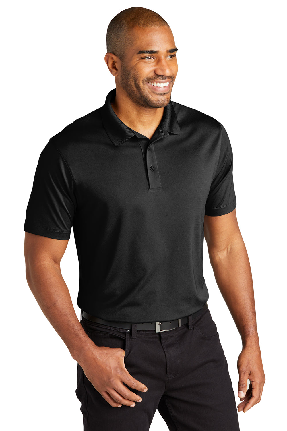 Port Authority K863 C-Free Performance Short Sleeve Polo Shirt Deep Black 3Q