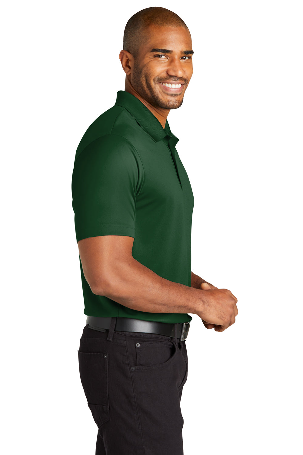 Port Authority K863 C-Free Performance Short Sleeve Polo Shirt Forest Green Side