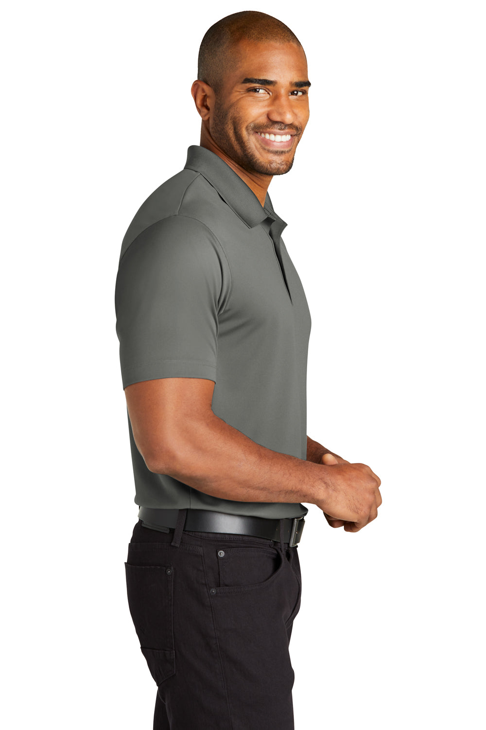 Port Authority K863 C-Free Performance Short Sleeve Polo Shirt Smoke Grey Side