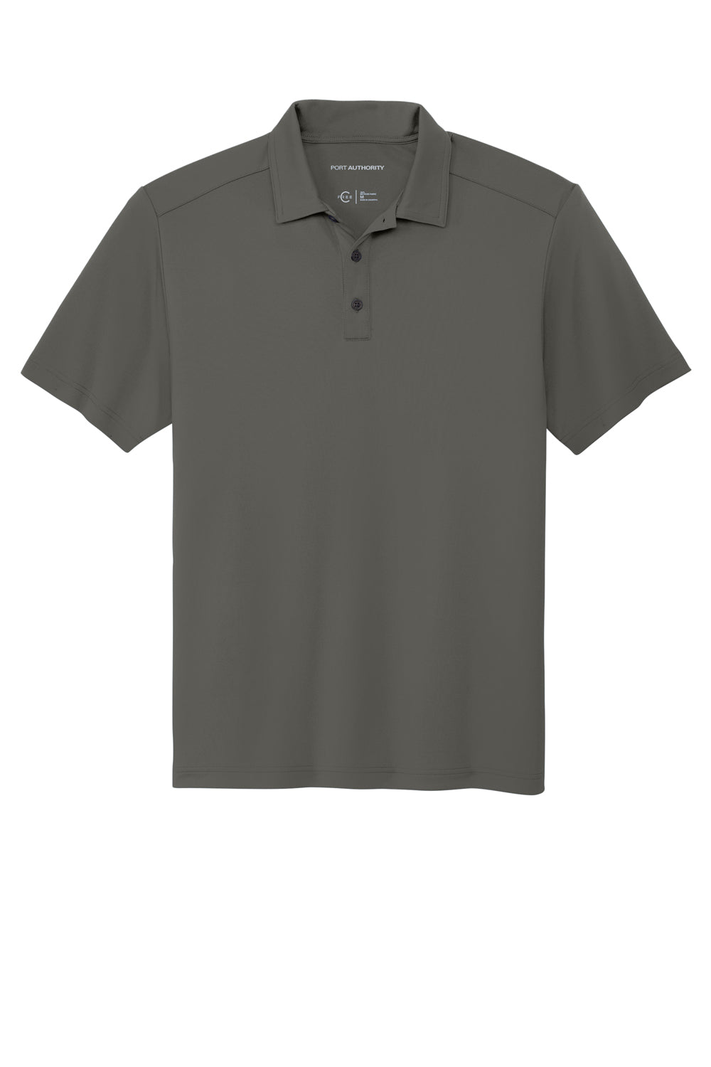 Port Authority K864 C-Free Performance Short Sleeve Polo Shirt Steel Grey Flat Front