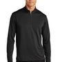 Port Authority Mens C-Free Performance Moisture Wicking 1/4 Zip Sweatshirt - Deep Black
