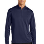 Port Authority Mens C-Free Performance Moisture Wicking 1/4 Zip Sweatshirt - True Navy Blue