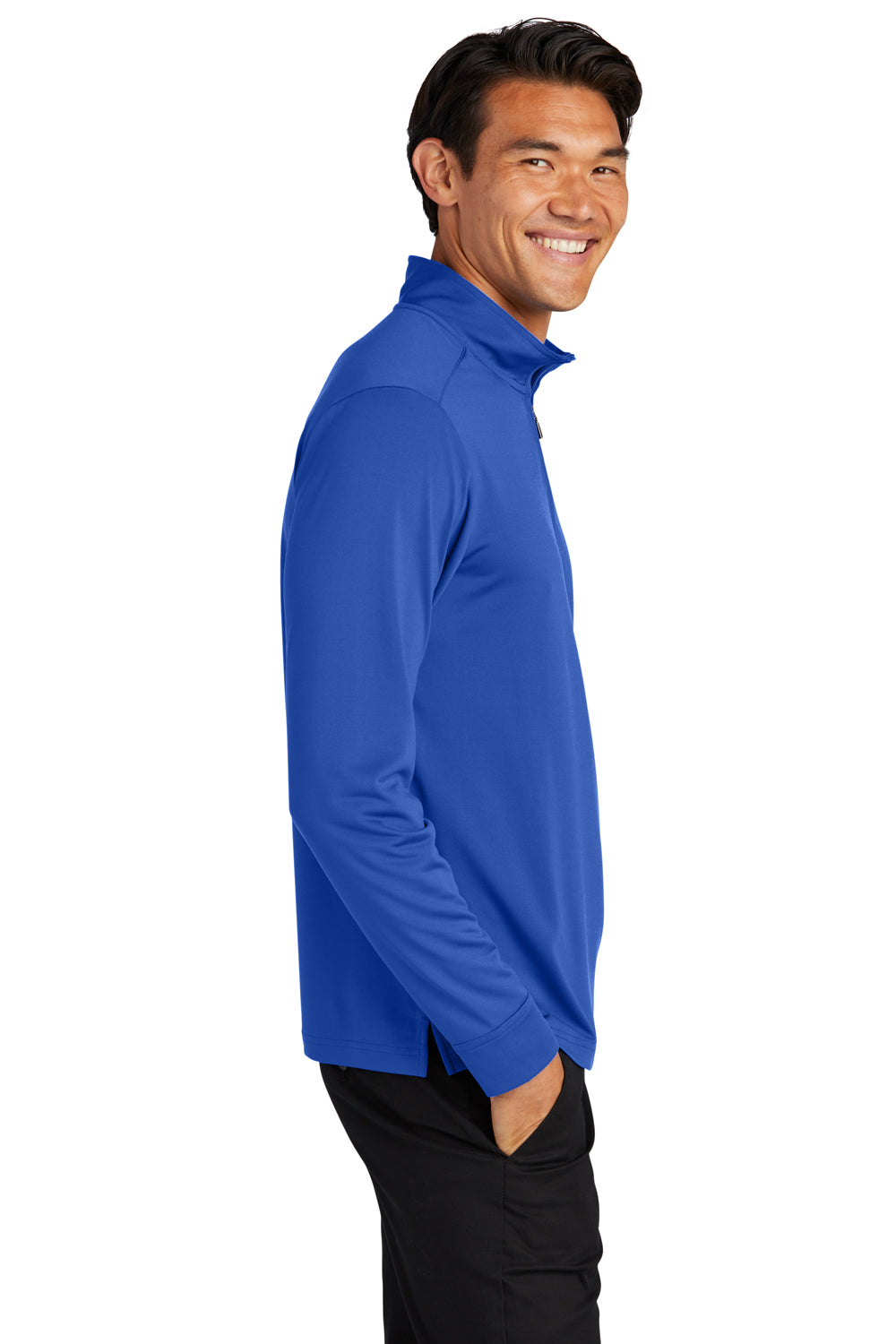 Port Authority K865 C-Free 1/4 Zip Sweatshirt True Royal Blue Side