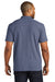 Port Authority K867 Mens C-FREE Pique Short Sleeve Polo Shirt Heather Navy Blue Back