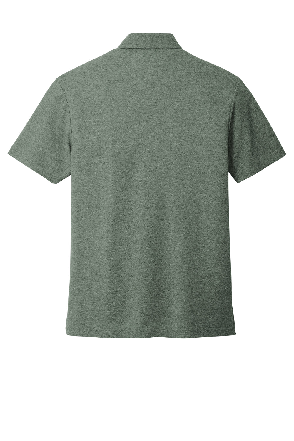Port Authority K868 Mens C-FREE Pique Short Sleeve Polo Shirt w/ Pocket Heather Dark Green Flat Back