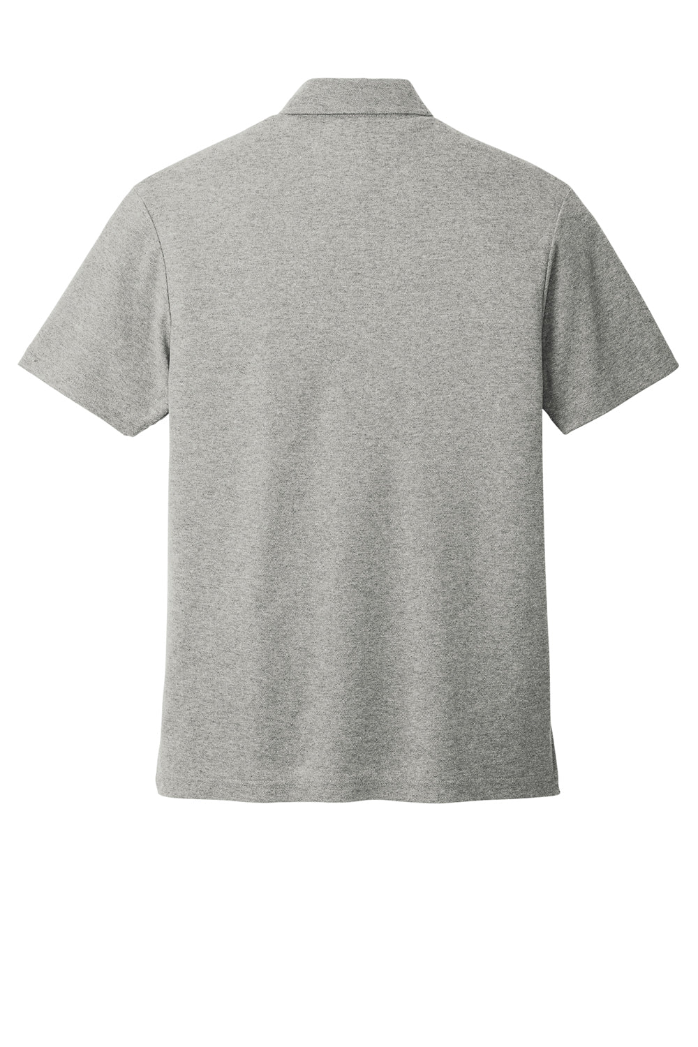 Port Authority K868 Mens C-FREE Pique Short Sleeve Polo Shirt w/ Pocket Heather Deep Smoke Grey Flat Back
