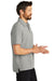 Port Authority K868 Mens C-FREE Pique Short Sleeve Polo Shirt w/ Pocket Heather Deep Smoke Grey Side