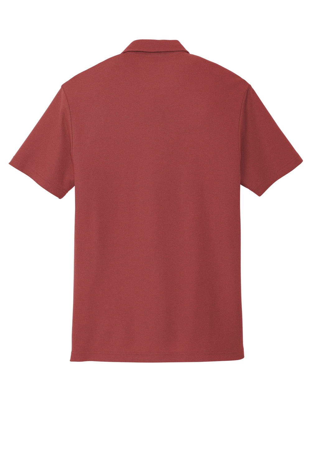 Port Authority K868 Mens C-FREE Pique Short Sleeve Polo Shirt w/ Pocket Garnet Red Flat Back