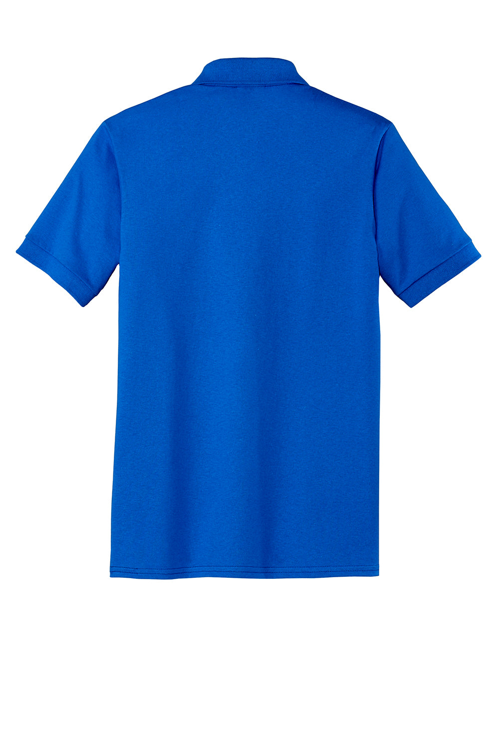 Port & Company KP55P Mens Core Stain Resistant Short Sleeve Polo Shirt w/ Pocket Royal Blue Flat Back