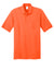Port & Company KP55P Mens Core Stain Resistant Short Sleeve Polo Shirt w/ Pocket Safety Orange Flat Front