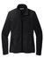 Port Authority L110 Womens Connection Fleece Full Zip Jacket Deep Black Flat Front