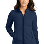 Port Authority Womens Connection Pill Resistant Fleece Full Zip Jacket - River Navy Blue