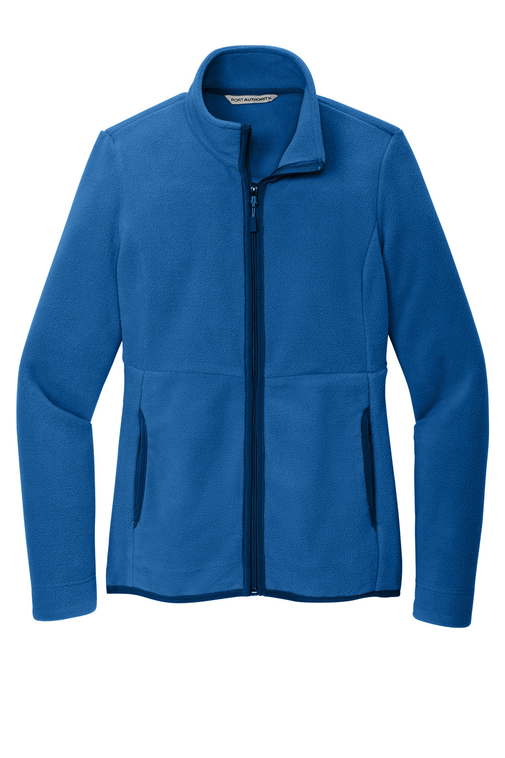 Port Authority L110 Womens Connection Fleece Full Zip Jacket True Blue Flat Front