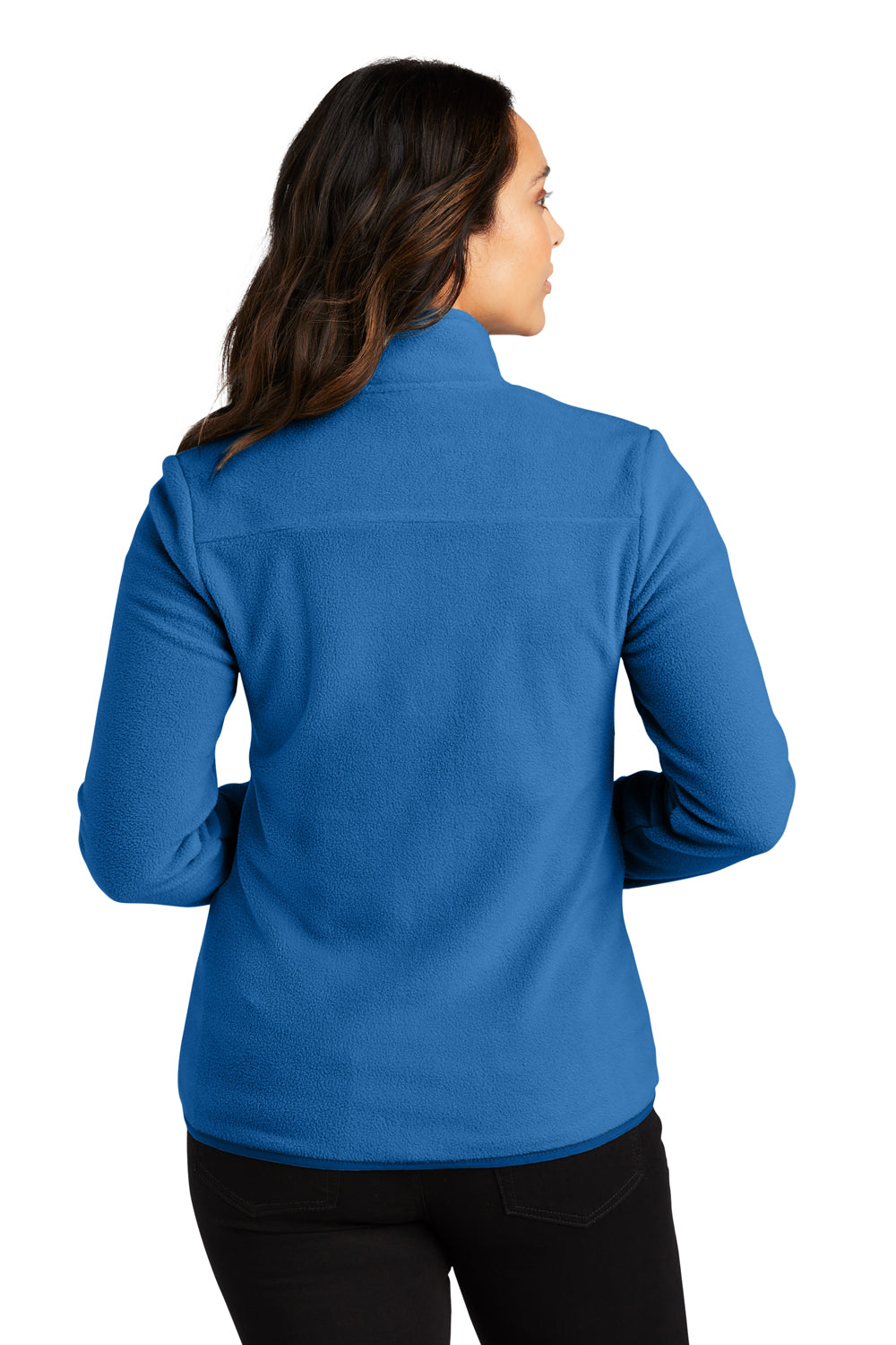 Port Authority L110 Womens Connection Fleece Full Zip Jacket True Blue Back