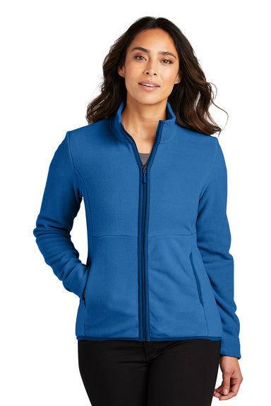 Port Authority L110 Womens Connection Fleece Full Zip Jacket True Blue Front