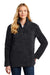 Port Authority Womens Cozy 1/4 Zip Fleece Jacket Charcoal Grey Front