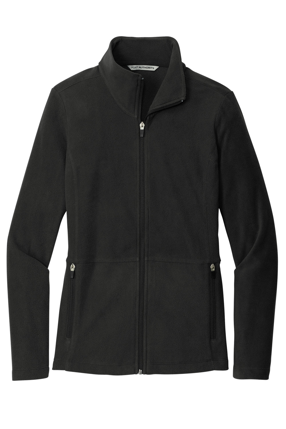 Port Authority L151 Womens Accord Microfleece Full Zip Jacket Black Flat Front