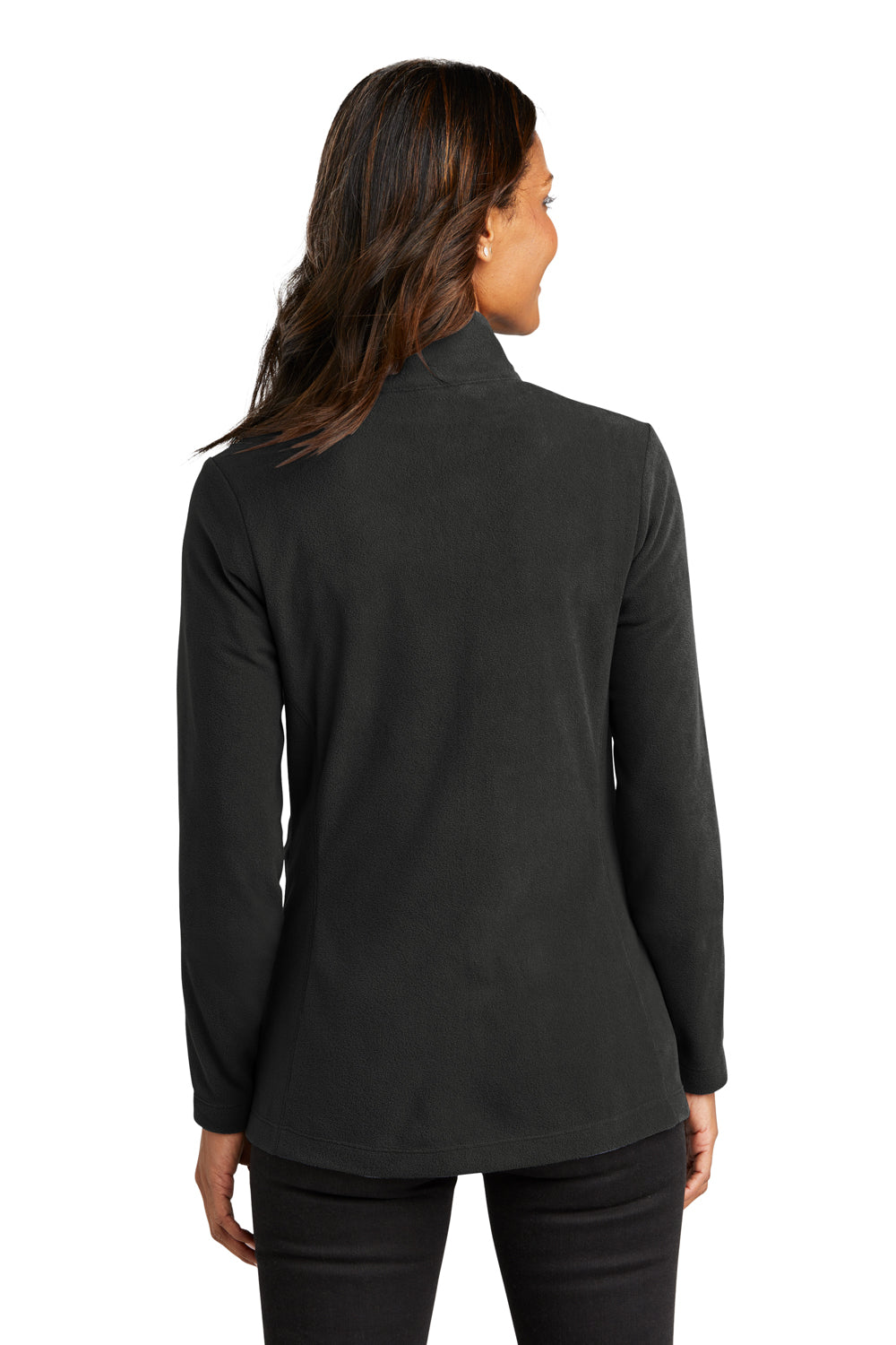 Port Authority L151 Womens Accord Microfleece Full Zip Jacket Black Back