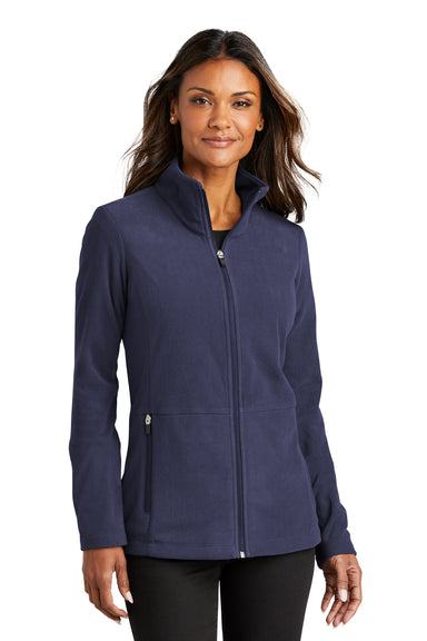 Port Authority L151 Womens Accord Microfleece Full Zip Jacket Navy Blue Front