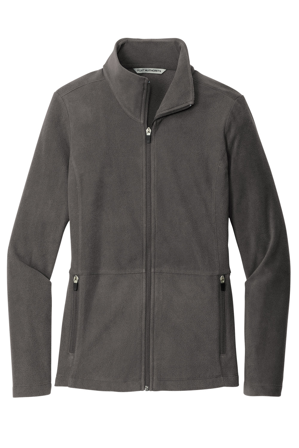 Port Authority L151 Womens Accord Microfleece Full Zip Jacket Pewter Grey Flat Front