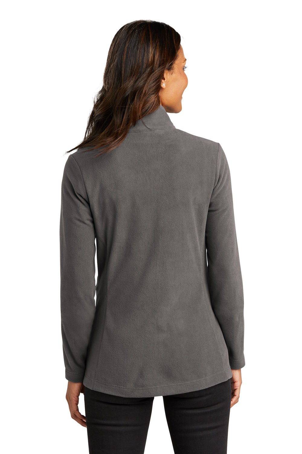 Port Authority L151 Womens Accord Microfleece Full Zip Jacket Pewter Grey Back