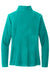Port Authority L151 Womens Accord Microfleece Full Zip Jacket Teal Blue Flat Back