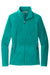 Port Authority L151 Womens Accord Microfleece Full Zip Jacket Teal Blue Flat Front