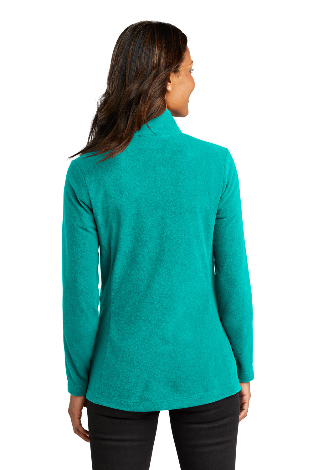 Port Authority L151 Womens Accord Microfleece Full Zip Jacket Teal Blue Back