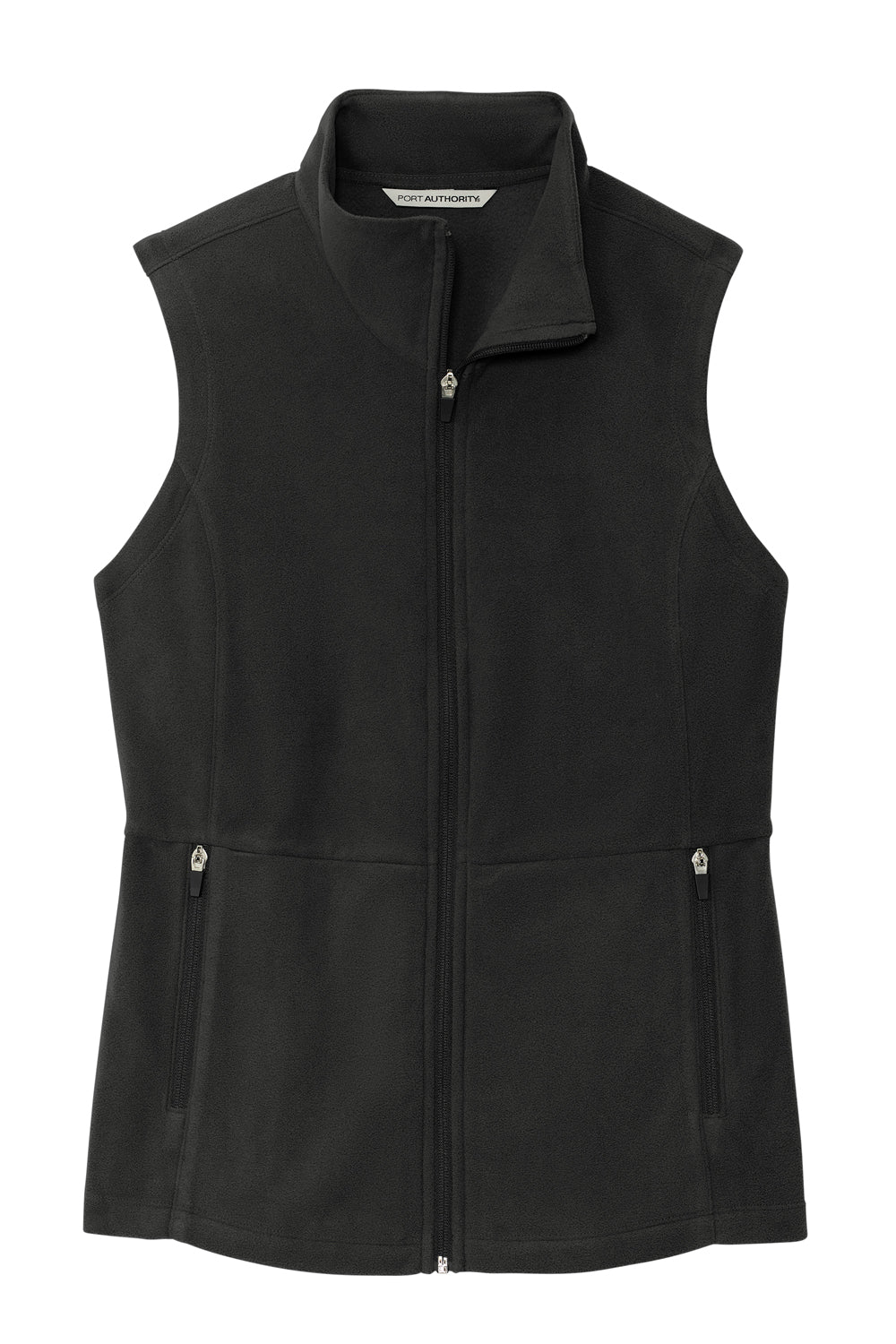 Port Authority L152 Womens Accord Microfleece Full Zip Vest Black Flat Front