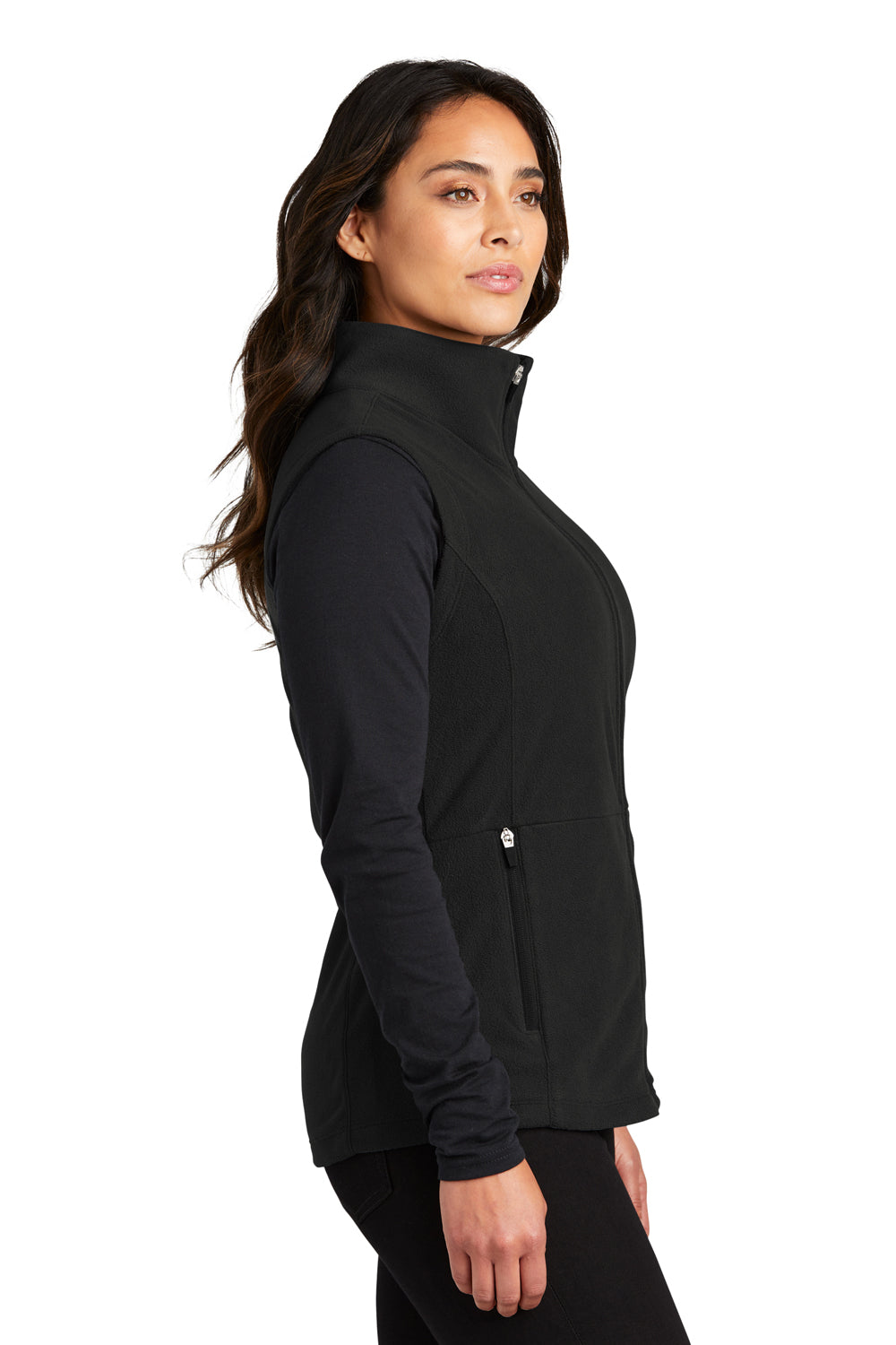 Port Authority L152 Womens Accord Microfleece Full Zip Vest Black Side