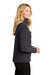 Port Authority Womens Ultra Warm Brushed Fleece Full Zip Jacket Graphite Grey/Deep Black Side