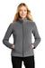Port Authority Womens Ultra Warm Brushed Fleece Full Zip Jacket Gusty Grey/Sterling Grey Front