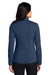 Port Authority Womens Full Zip Sweater Fleece Jacket Heather River Navy Blue Back